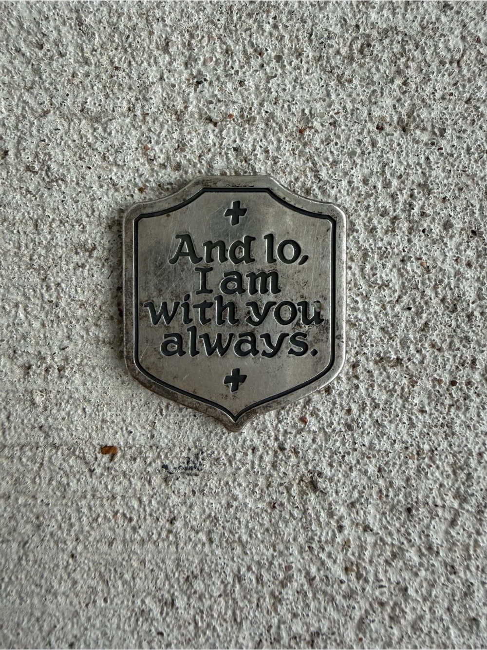 James Avery Sterling Silver Pocket Token “And Lo, I Am With You Always” 15.28g